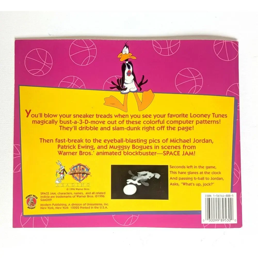 Vintage 1996 Space Jam Magic Eye Book – Invasion of the Monstars – 90s Ephemera